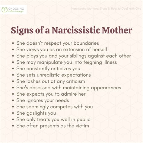 narcissistic mother dating
